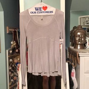 Free People Greyish Lilac Shirt